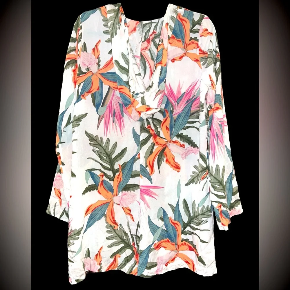 “Hurley” mini hooded dress/beach coverup size M - Picture 2 of 9